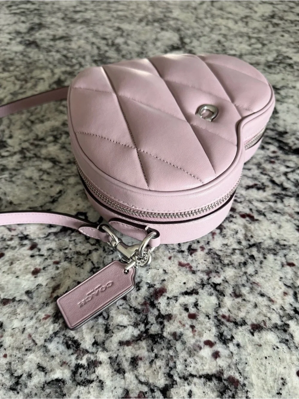 Coach quilted heart