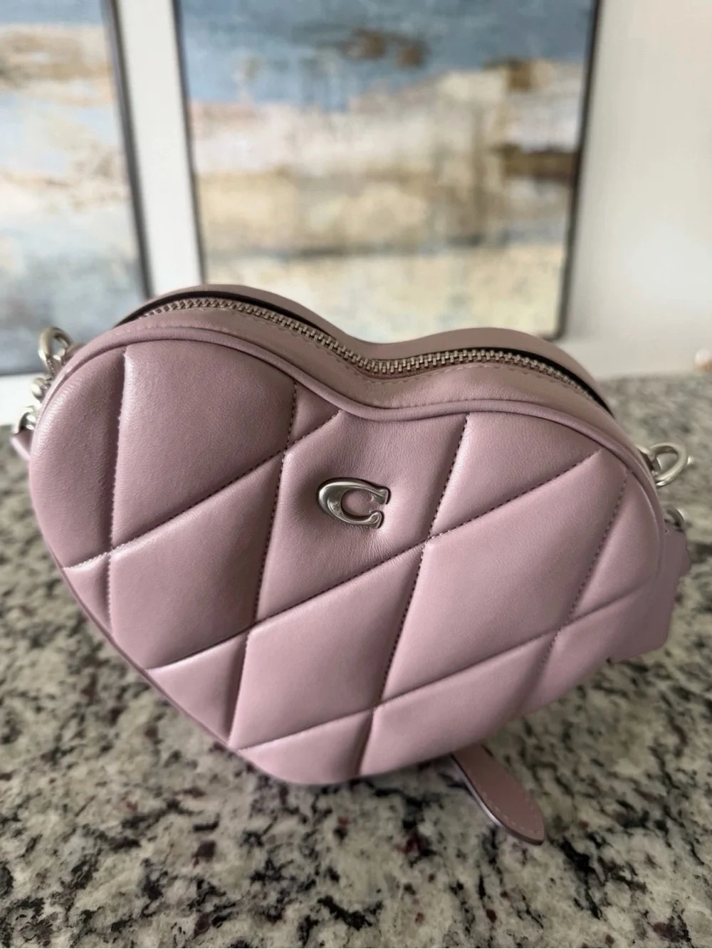 Coach quilted heart