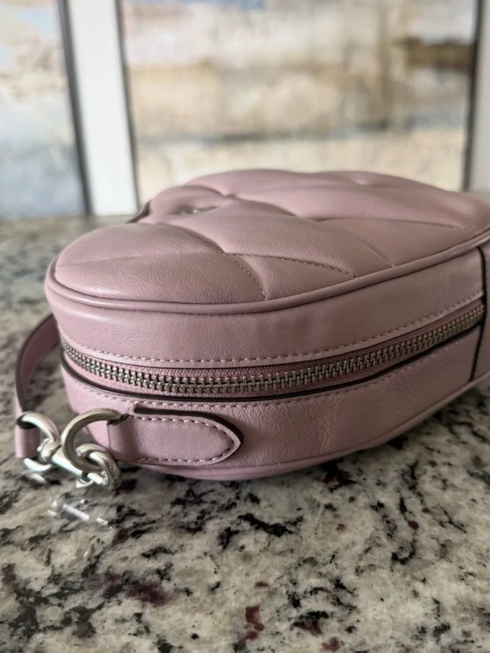 Coach quilted heart