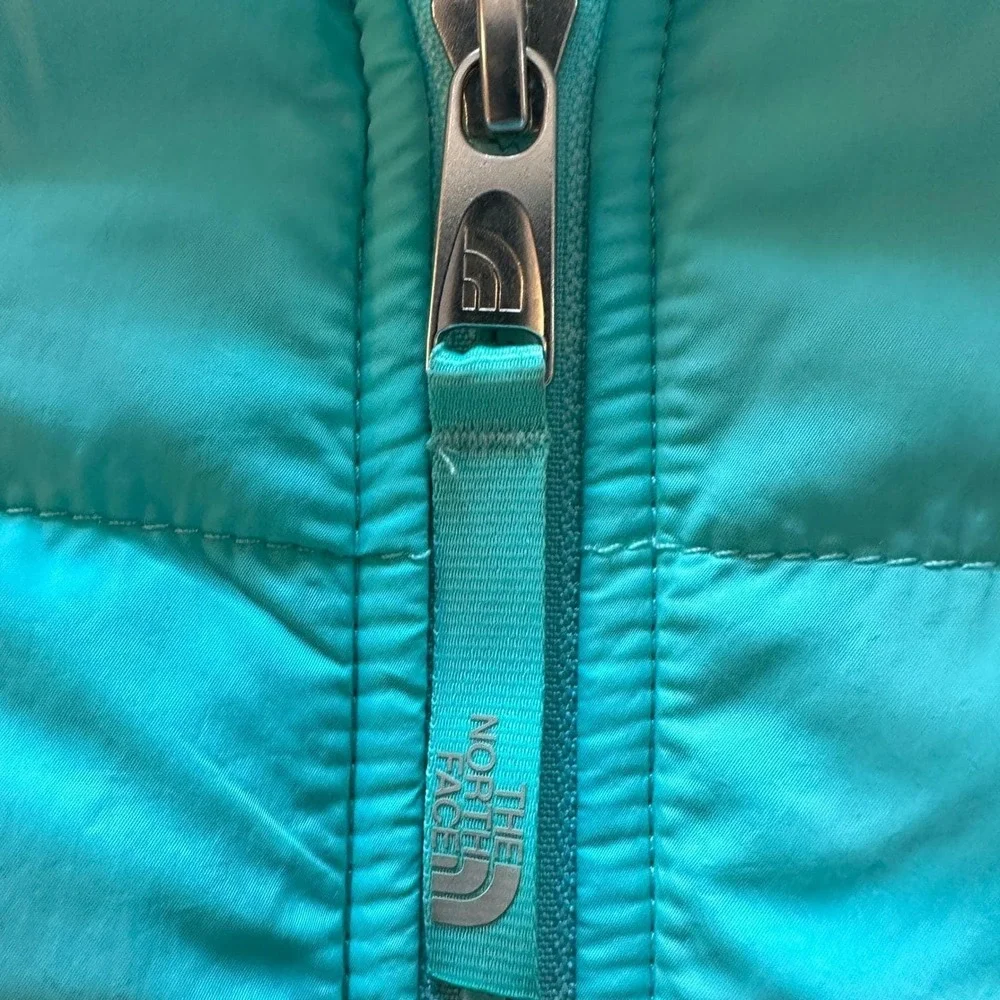 The North Face Vest Girls L 14/16 Teal Quilted Puffer Winter Outdoor Hiking‎