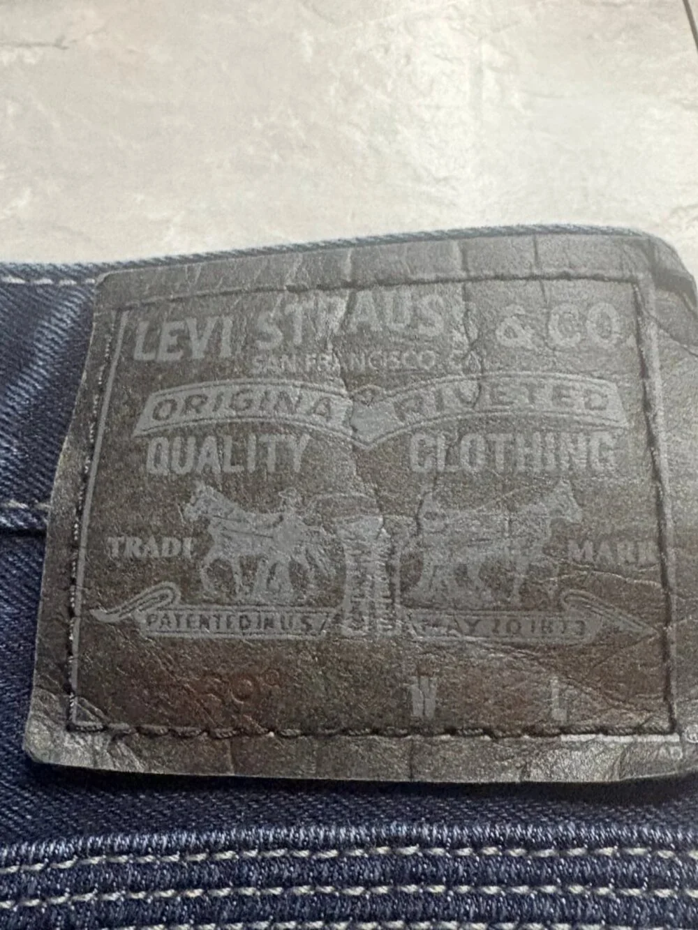 Levi's 569 Loose Straight Jeans 33x32 Dark Navy Zip Pocket Y2K