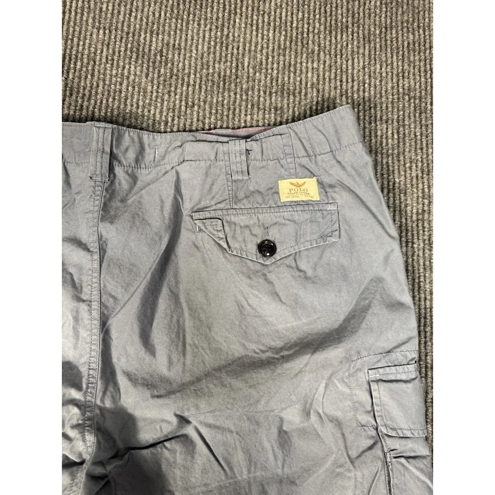 Polo Ralph Lauren Utility Cargo Shorts Mens Size 44 Grey Baggy Classic Fit 10