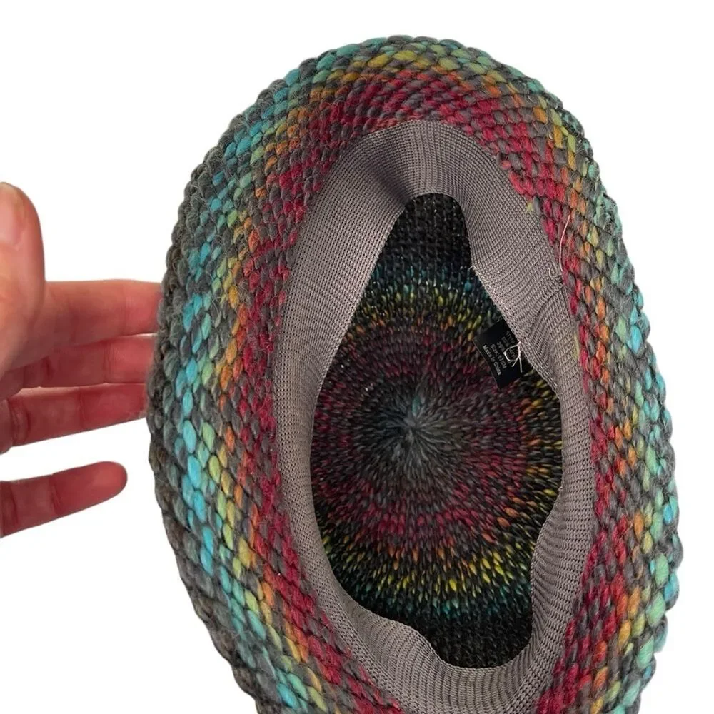 Multicolor Striped Knit Bucket Hat - Cozy Women’s Winter Accessory