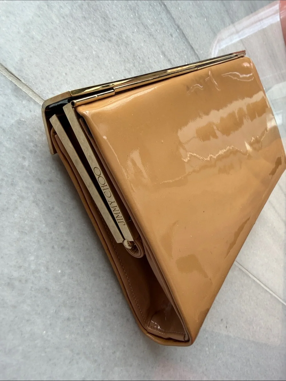 Jimmy Choo glossy tan
