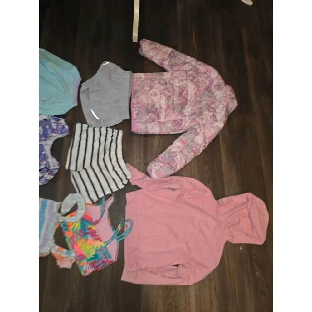 Girls Clothing Lot 8 Pc Size 7/8 Wonder Nation Puffer Jacket Dress Skirts Tops