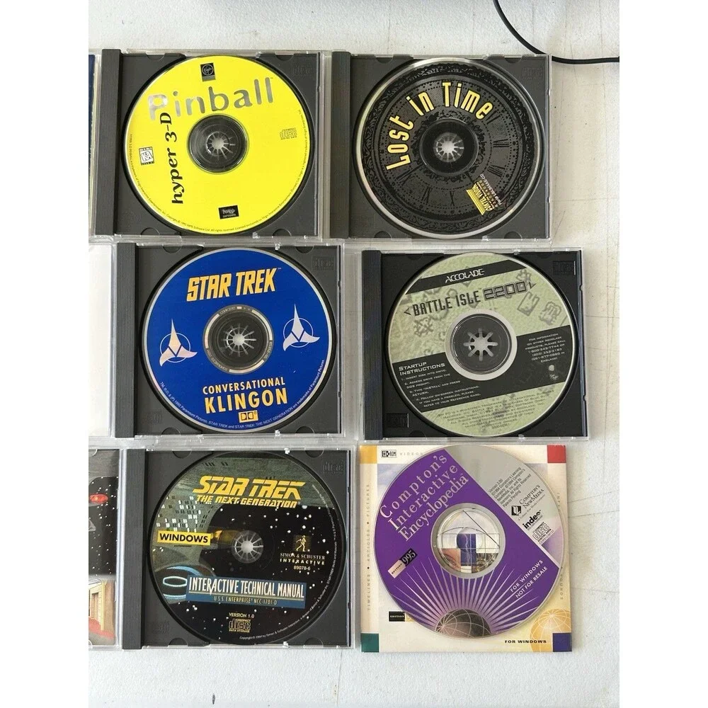 Vintage PC Lot Star Trek Lost in Time Hyper 3-D Pinball Battle Isle 2200