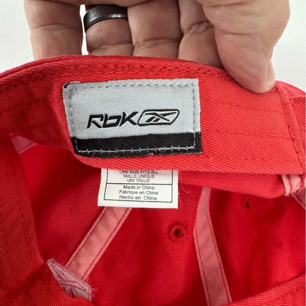 Reebok Red and Pink Baseball Cap with Embroidered Logo‎