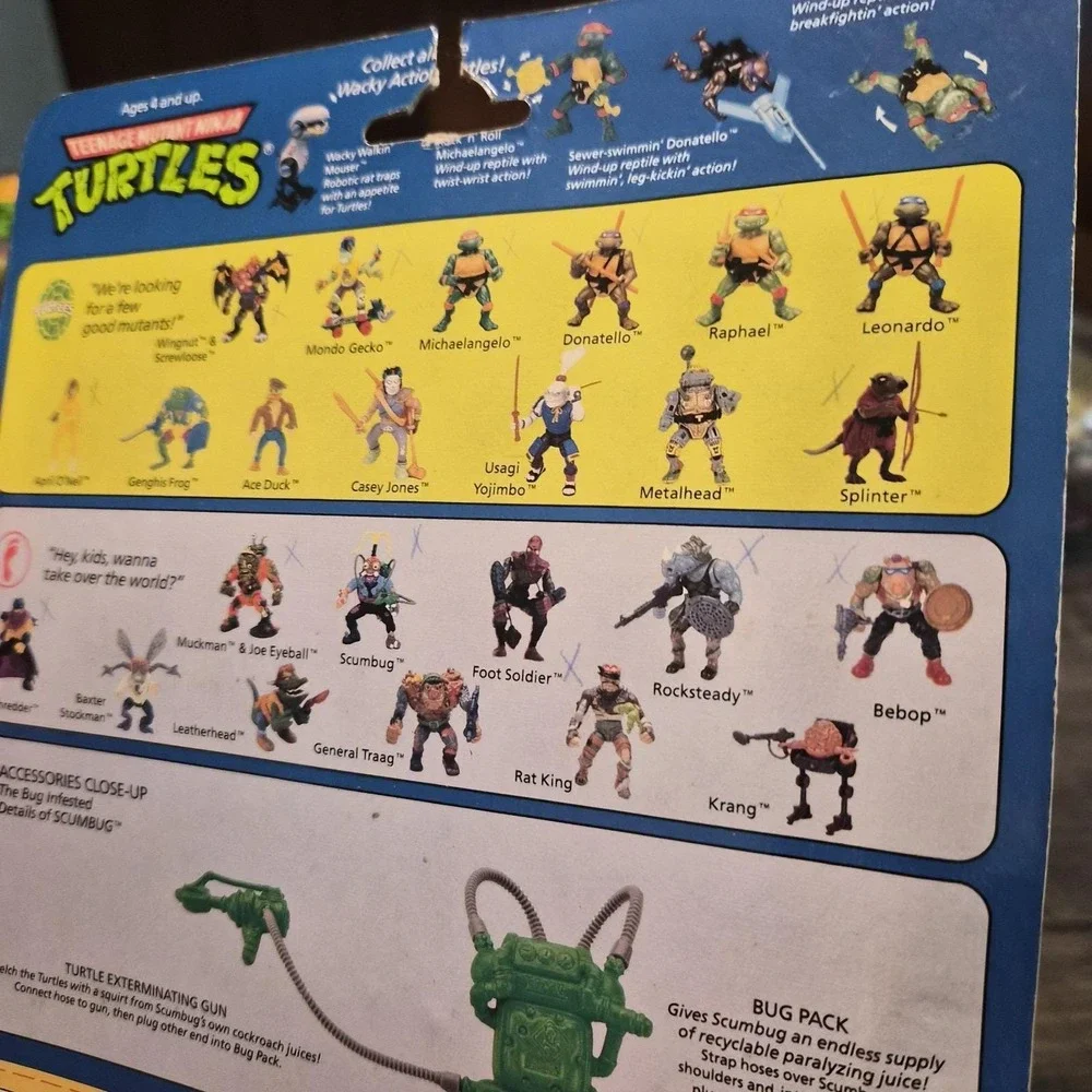 1990 TMNT Scumbug MOC Sealed Playmates Vintage Action Figure No. 5102