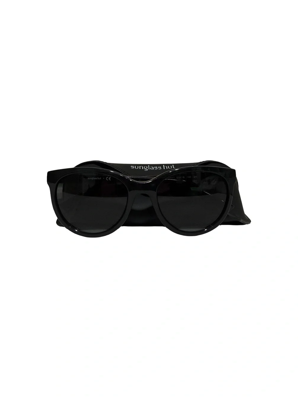 Sunglass Hut Collection Black Oversized Sunglasses with Pouch