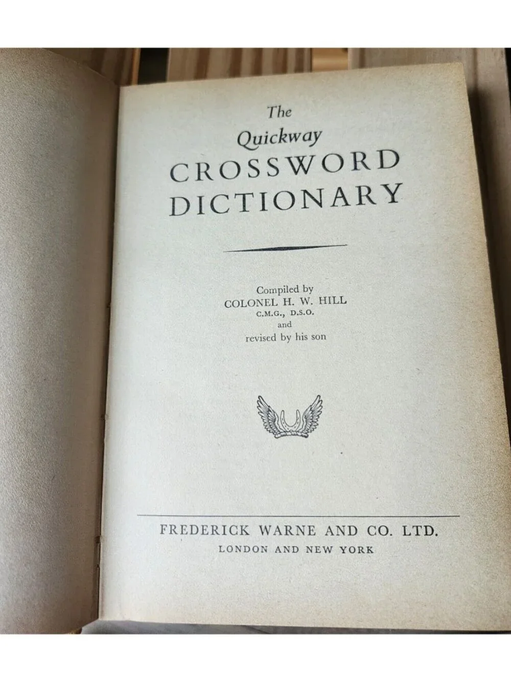 Quickway crossword dictionary