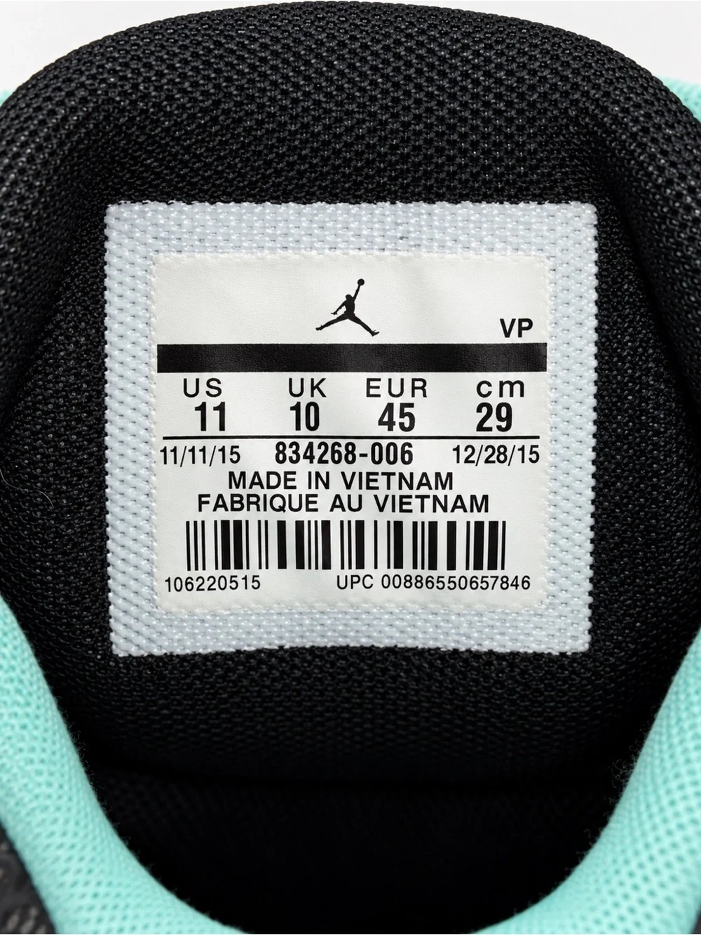 Nike Air Jordan Ultra Fly 834268-006 Black Hyper Turquoise Men’s Size 11