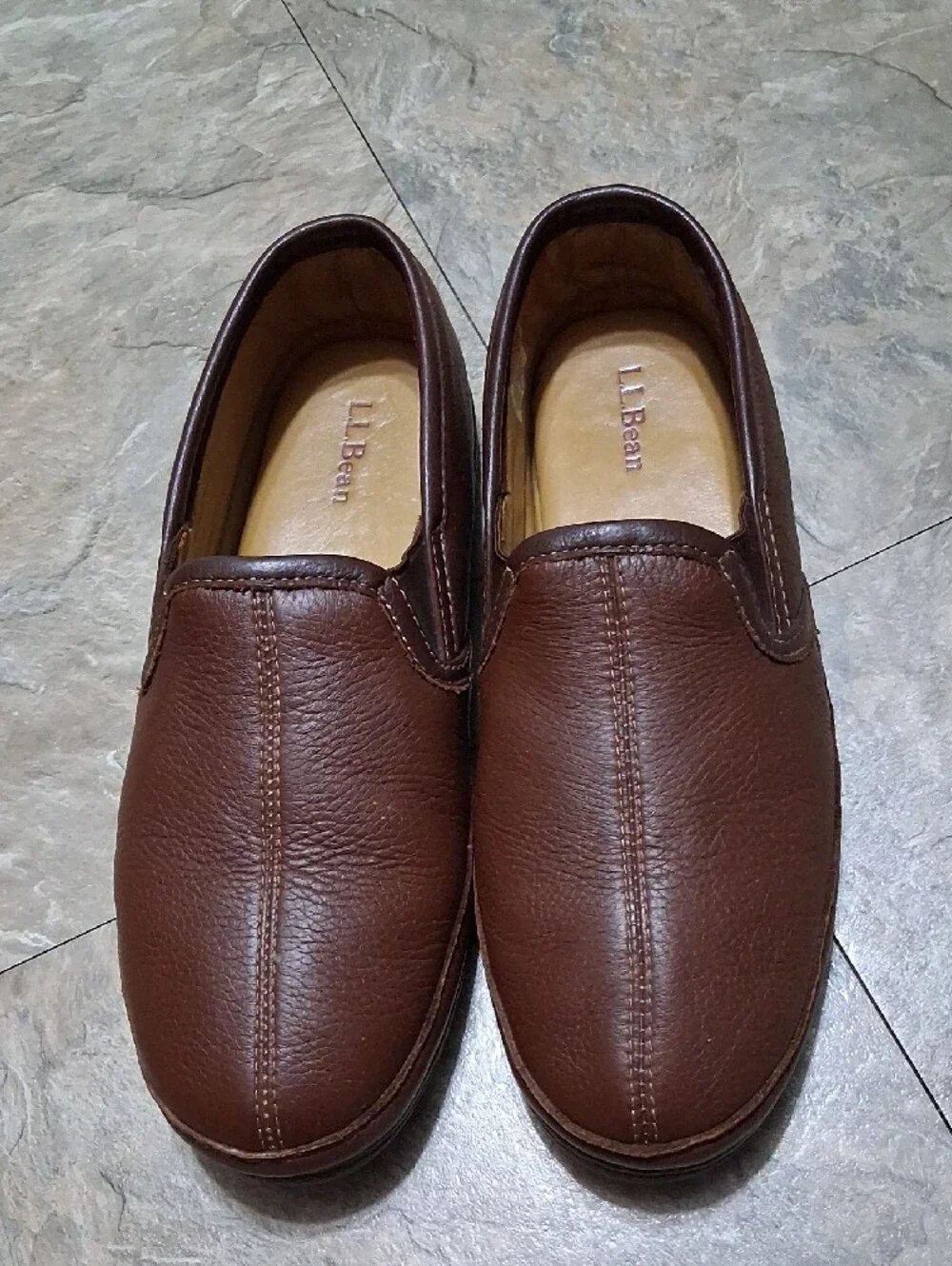 L.L. Bean Men’s Brown Leather Slip-On Loafers