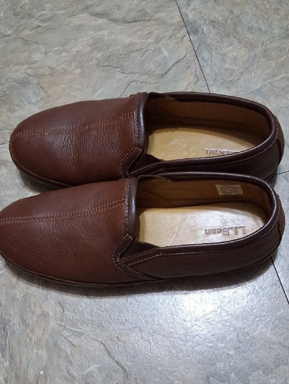 L.L. Bean Men’s Brown Leather Slip-On Loafers