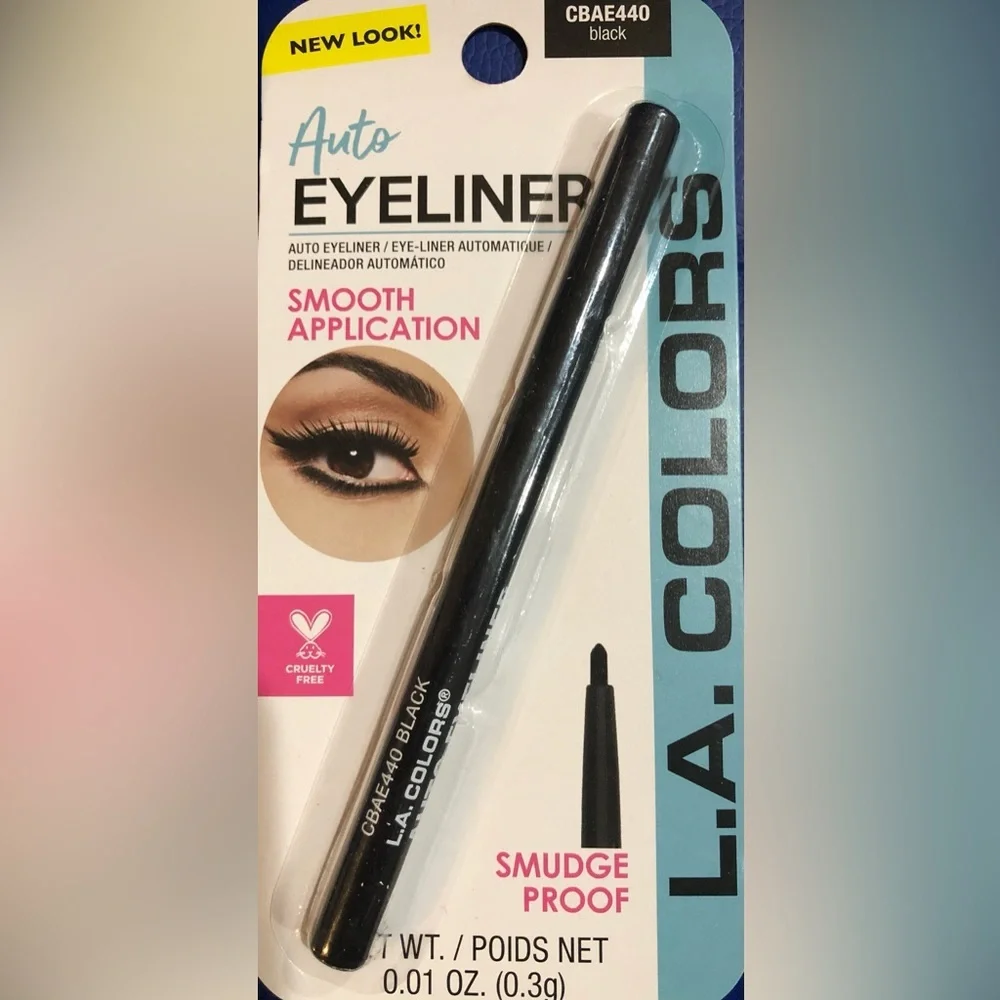 3pack smudge proof smooth application black & navy auto eyeliner‎ bundle