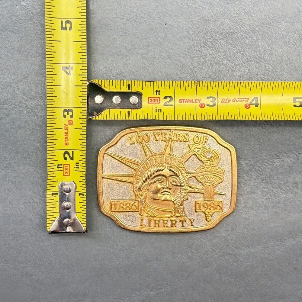 Vintage Statue Of Liberty 100 Years Belt Buckle 1986 New York