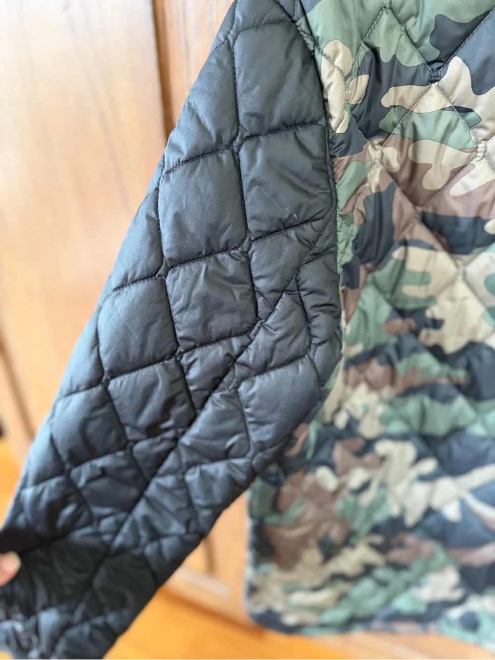 Polo Ralph Lauren Boys Quilted Camo Jacket L 14-16 Orange Pony