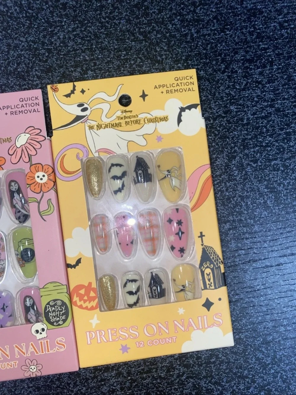 Disney Nightmare before Christmas Halloween press on nails women girl manicure