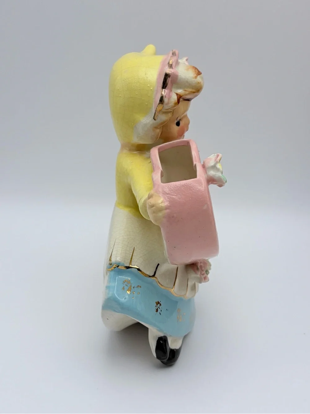 Vintage, 1950’s, Bristol, Happy Birthday Girl, Calendar, Yellow Dress, Vase