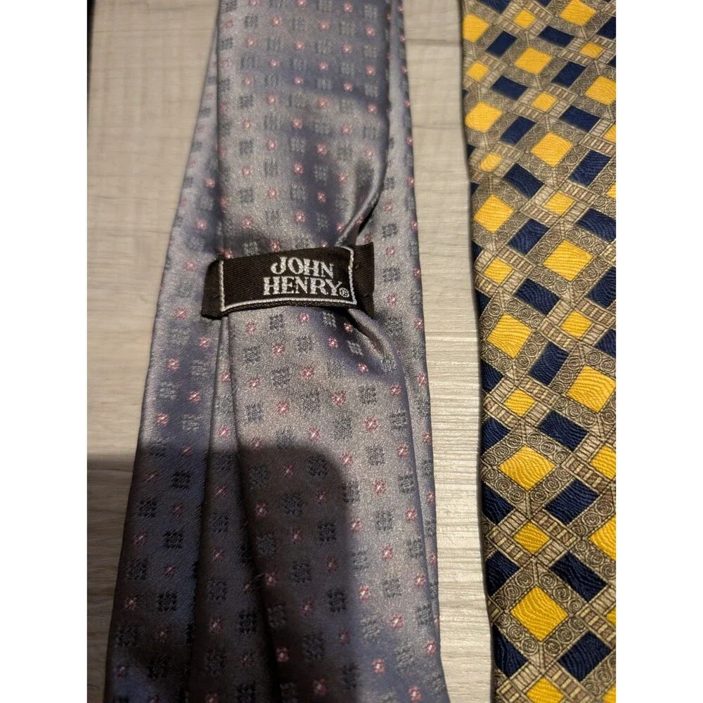 LOT OF 5 VINTAGE ties Bert Pulitzer John Henry resilio 2 Pierre Cardin
