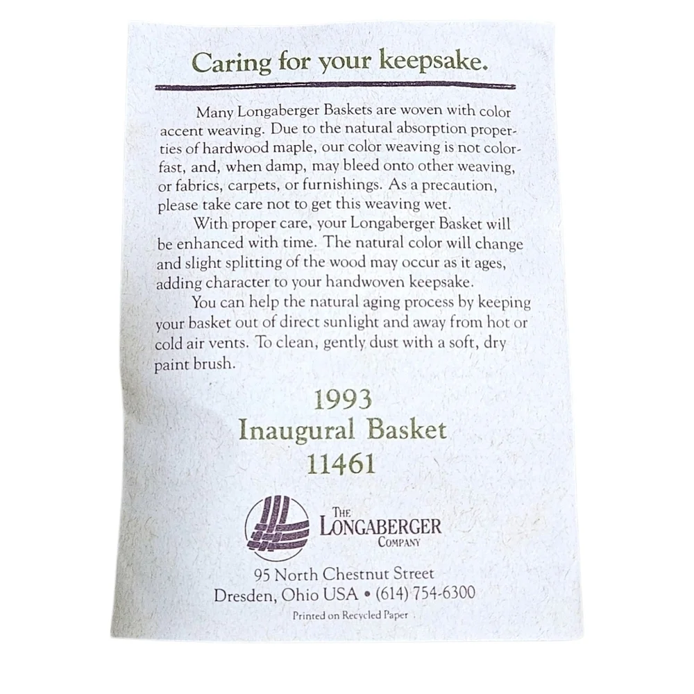 Longaberger 1993 Inaugural Basket Set Signed Red White Blue Americana USA Stars
