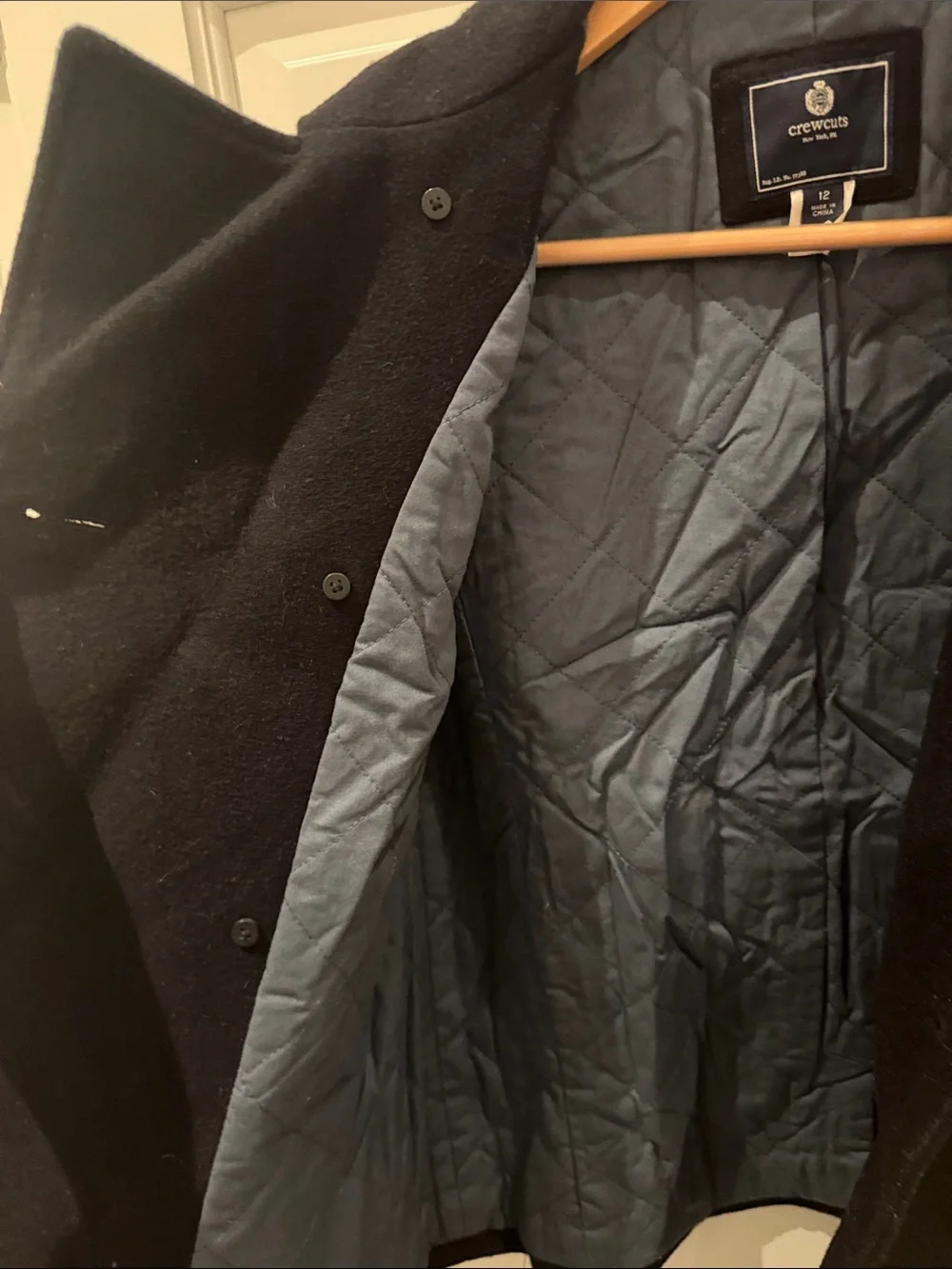 Crewcuts J.Crew Boys Navy Wool Peacoat – Size 12