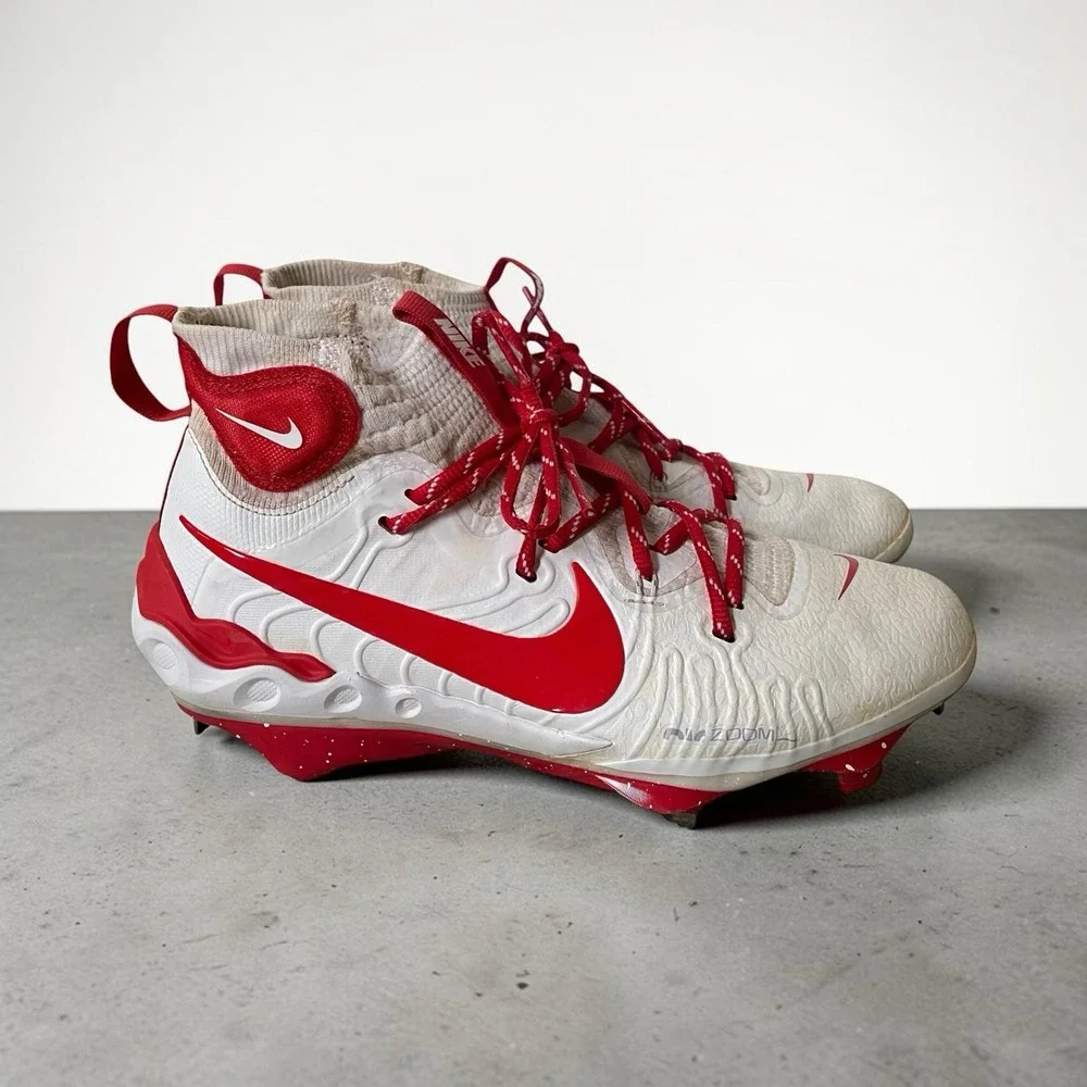 Nike Alpha Huarache NXT Baseball Men Size 8 White University Red DJ6517-108