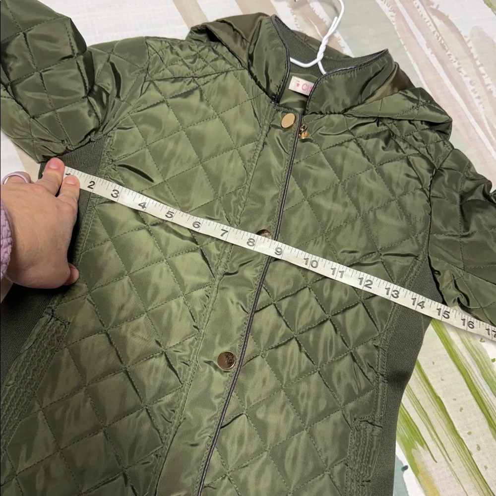 C|Sono kids Olive green Quilted girls winter Jacket size M/10