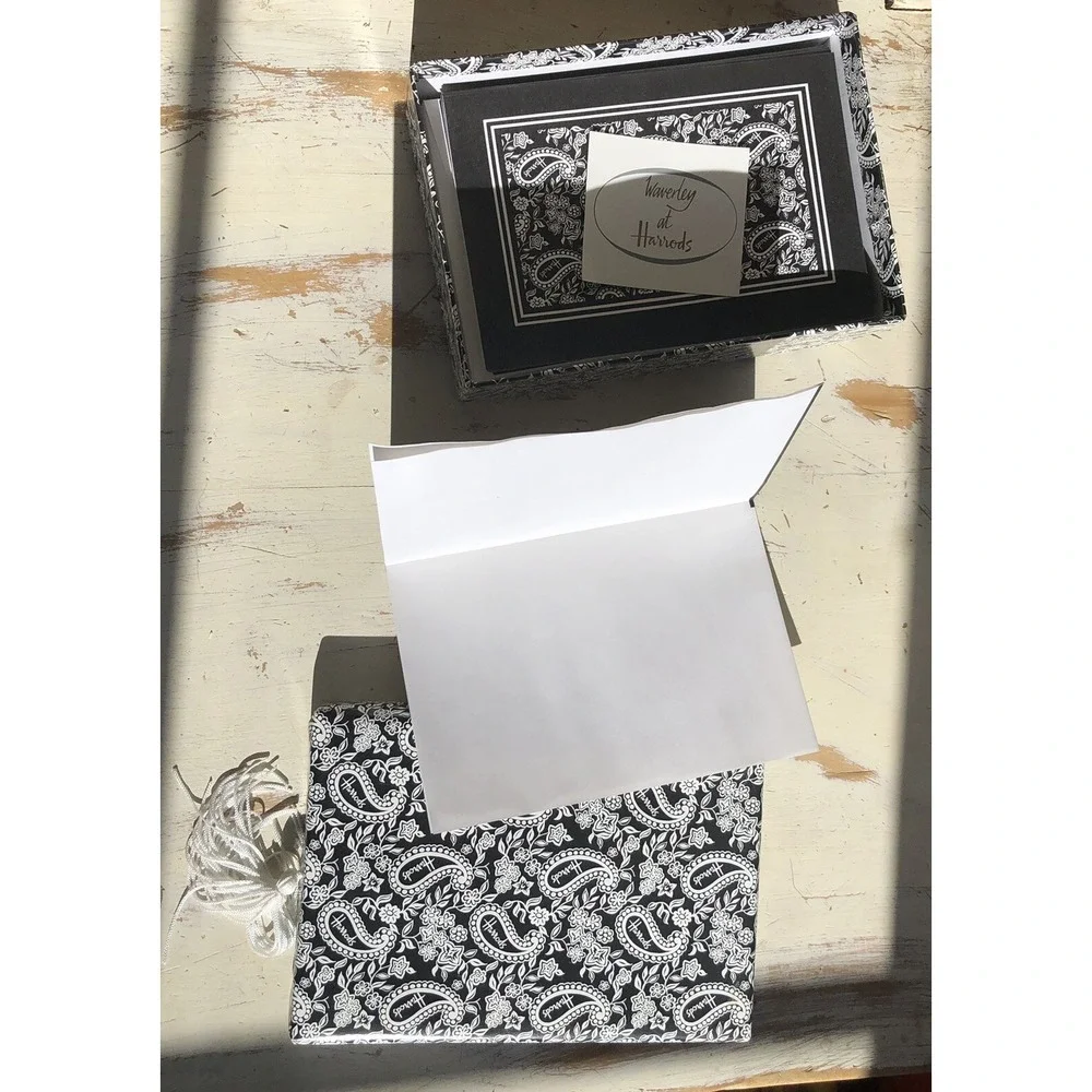 Vintage Harrods Waverly notelets envelopes stationary paper set