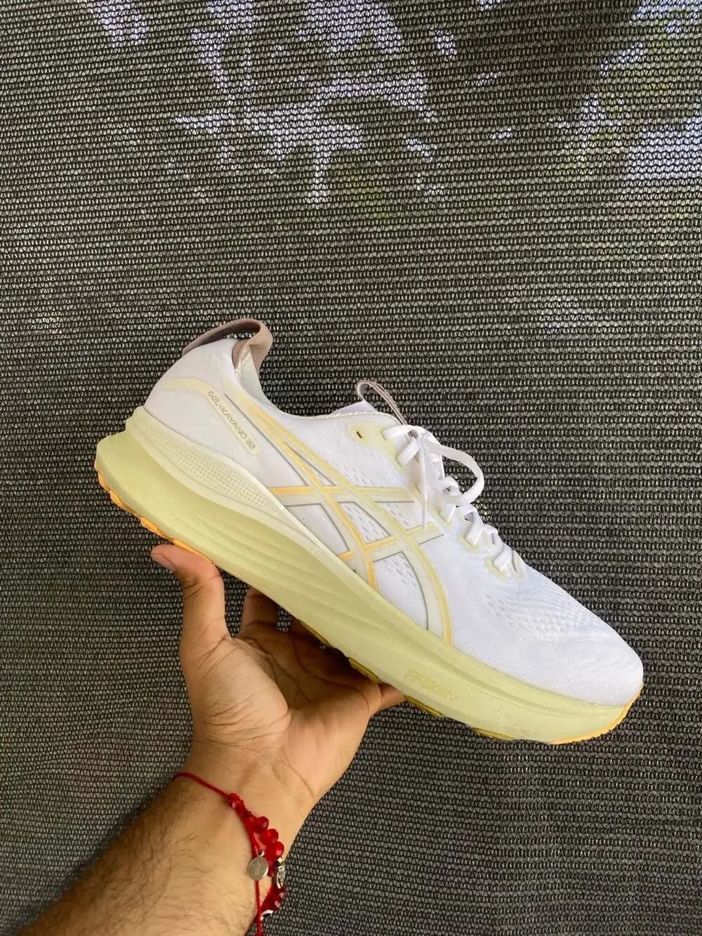 ASICS Gel-Kayano 32 White Orange Glow Running Shoes