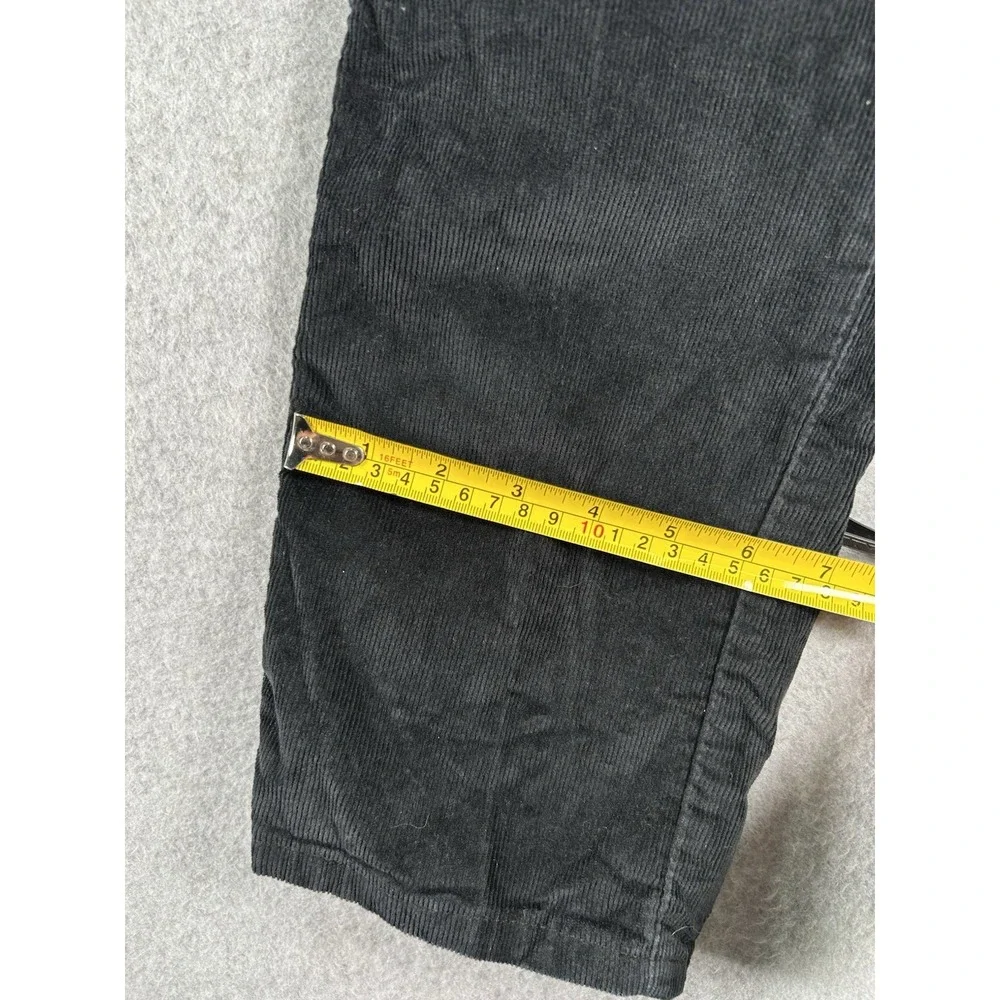 Levi's Mens Black Corduroy Straight Jeans Regular Fit 5-Pocket Stretch Mid Rise