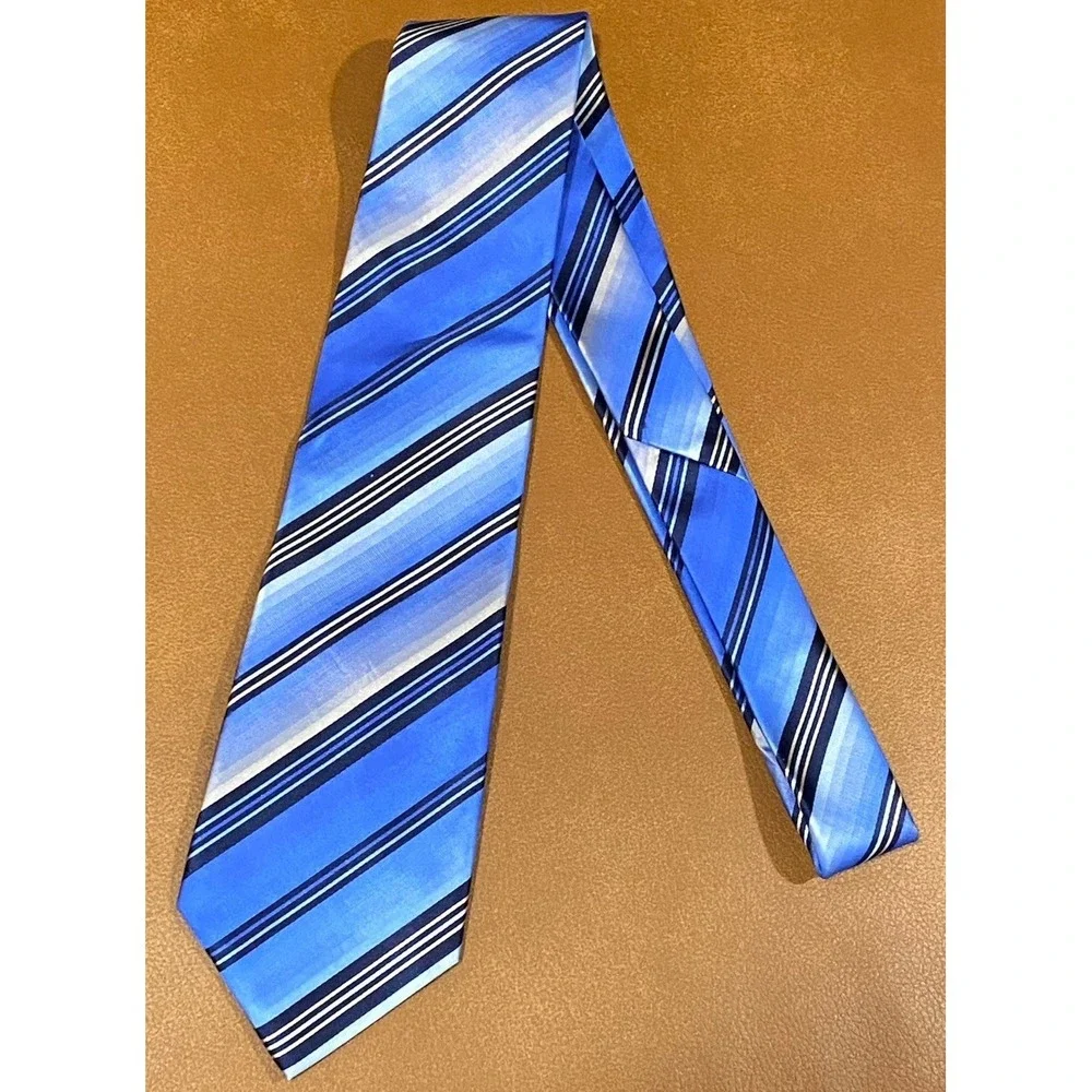 100% Silk Van Heusen Mens‎ Blue Formal Neck Tie 60