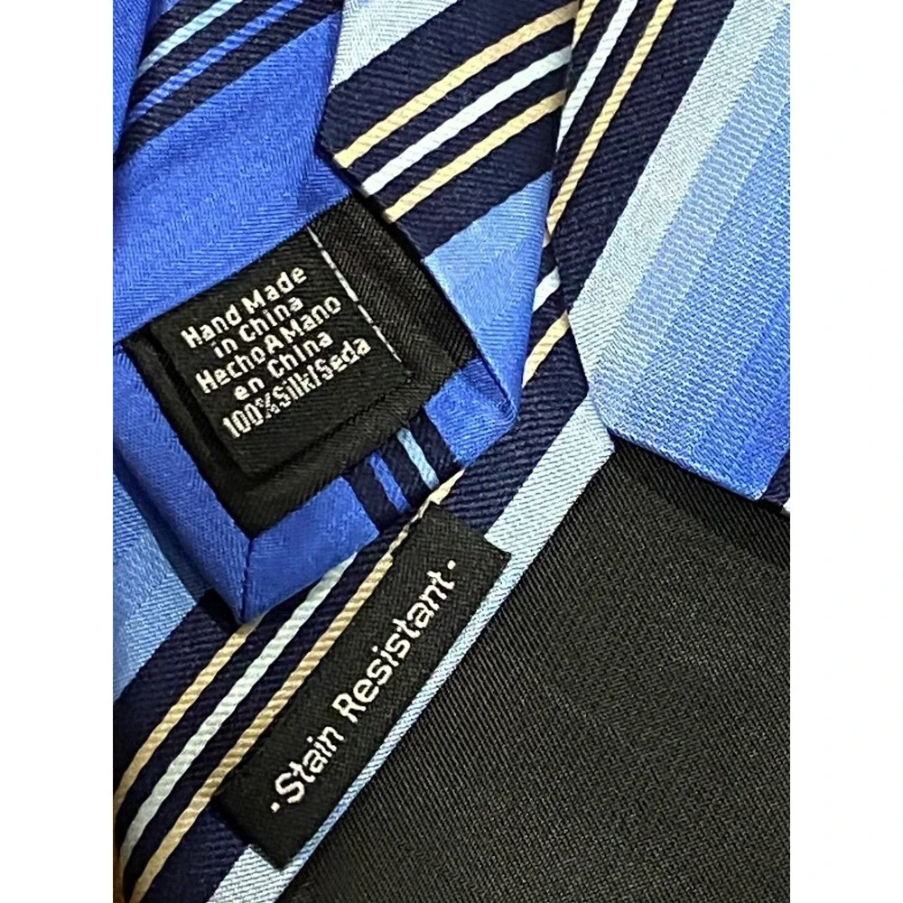 100% Silk Van Heusen Mens‎ Blue Formal Neck Tie 60