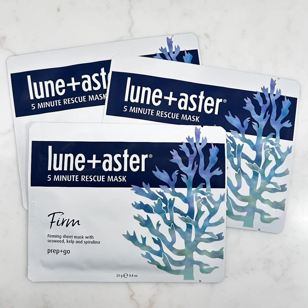 Lune+Aster - Set of 3 - 5‎ Minute Rescue Mask - Firming Sheet Mask - Sealed