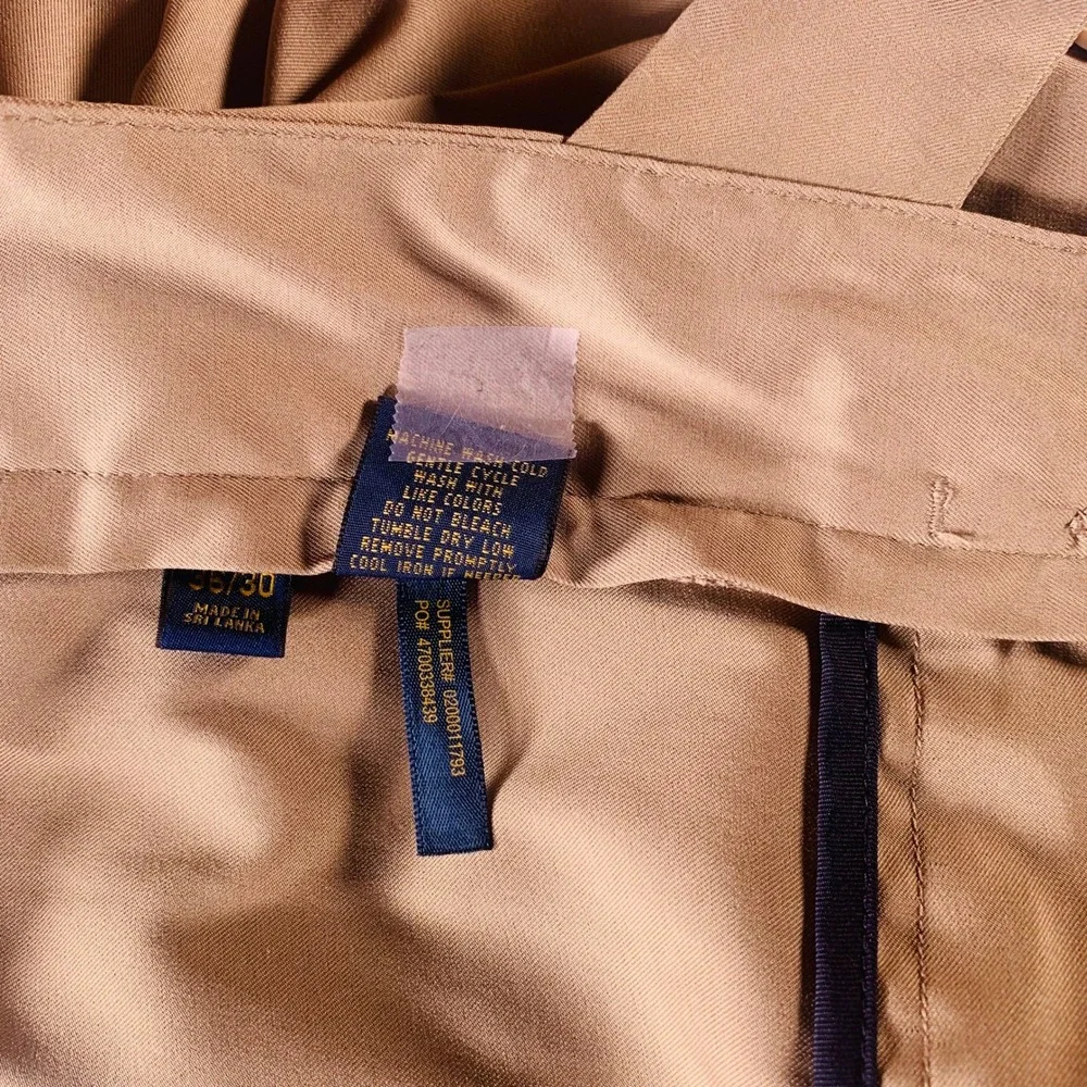 Polo Ralph Lauren Performance Stretch‎ Classic Fit Khaki Dress Pants Mens 36x30