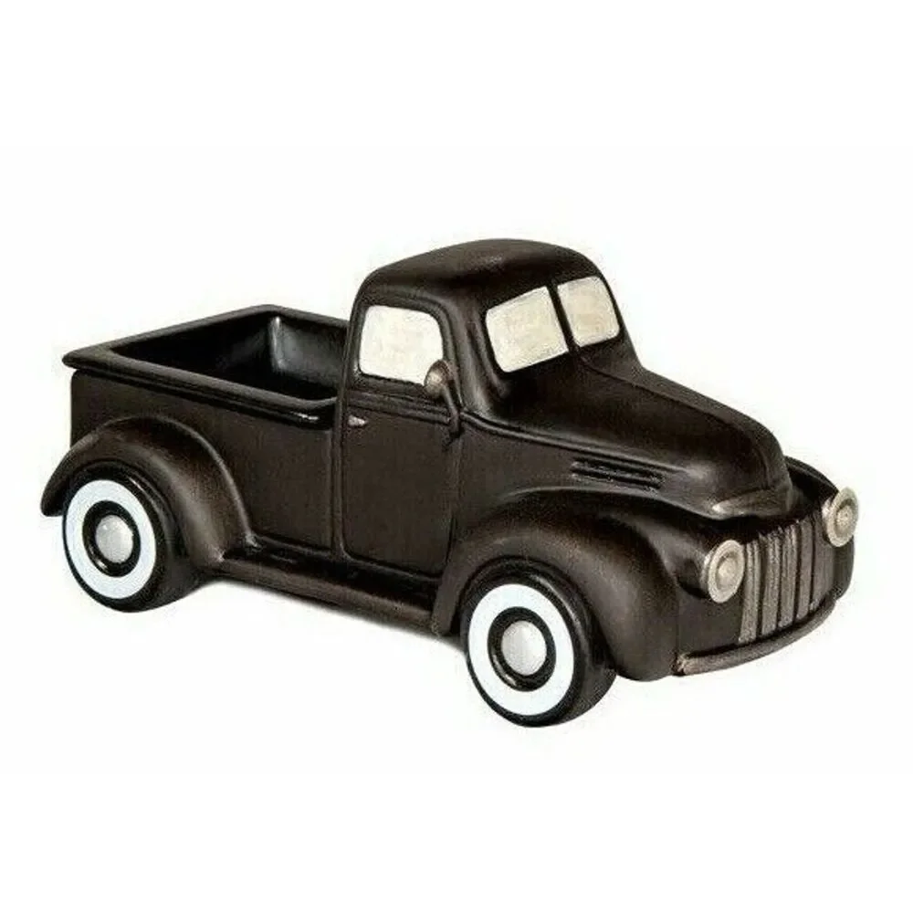 Vintage Black Truck Wax Warmer Retro Ceramic Working Headlights Aromatherapy NIP