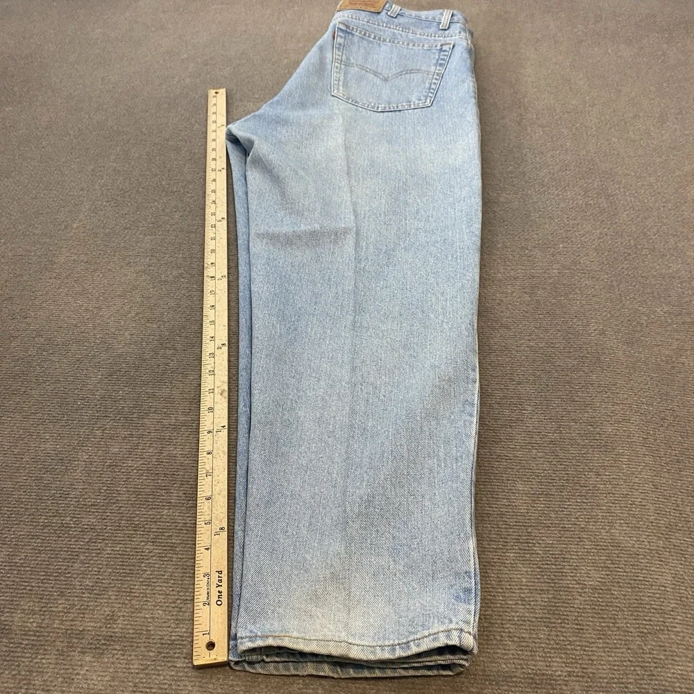 vtg Levi's 550 Jeans Mens 42 Fits 40x30 Y2K Baggy Blue Distressed‎ USA Made