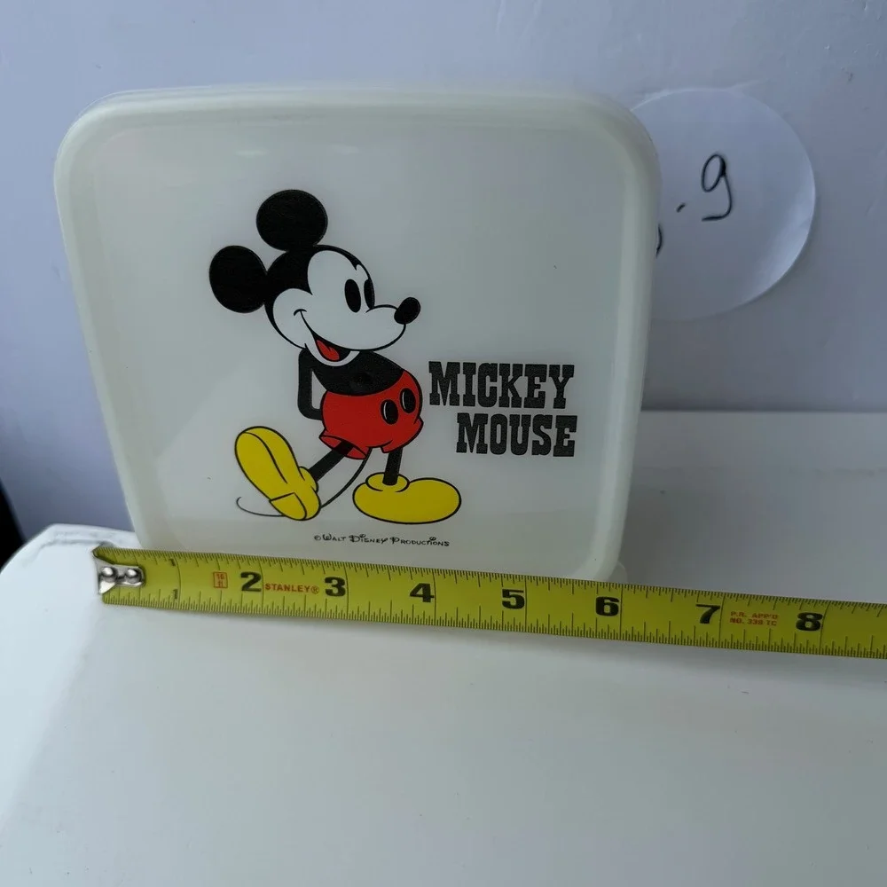 Vintage Lustroware Mickey Mouse Food Storage Container Walt Disney Productions‎