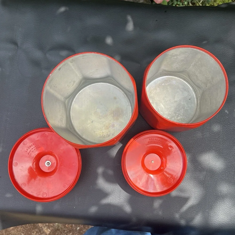 Kromex aluminum canisters