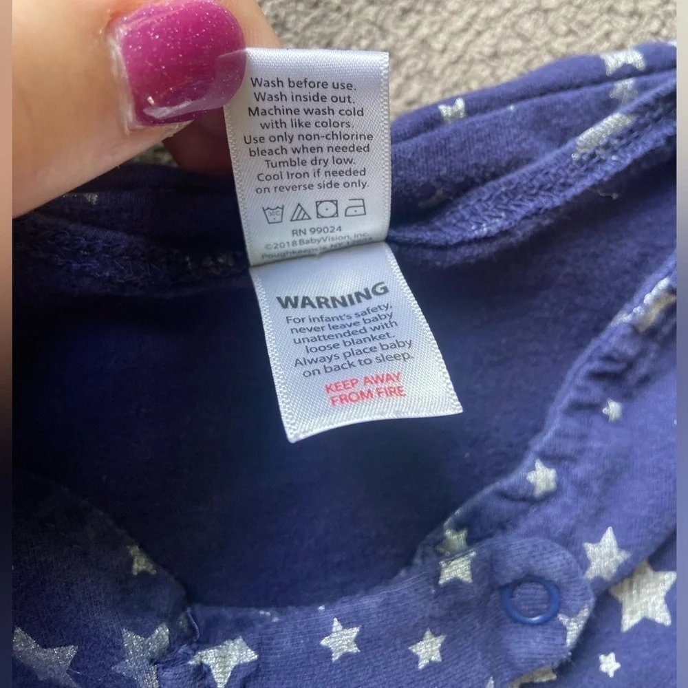 Hudson Baby sleeper sack Dark blue‎ stars Small 0-6months