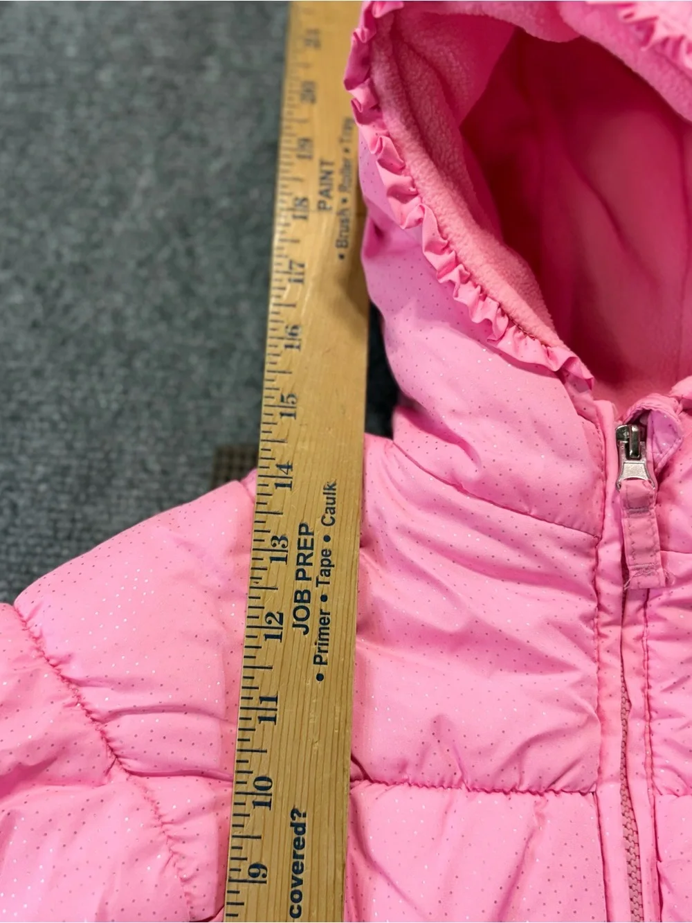 Protection System Girl Size 24M Pink Full Zip Puff Hooded jacket