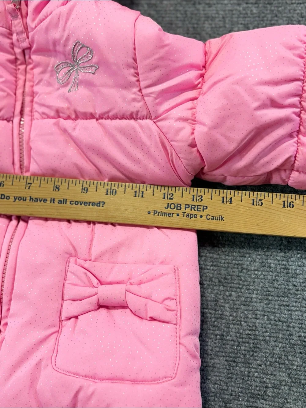 Protection System Girl Size 24M Pink Full Zip Puff Hooded jacket
