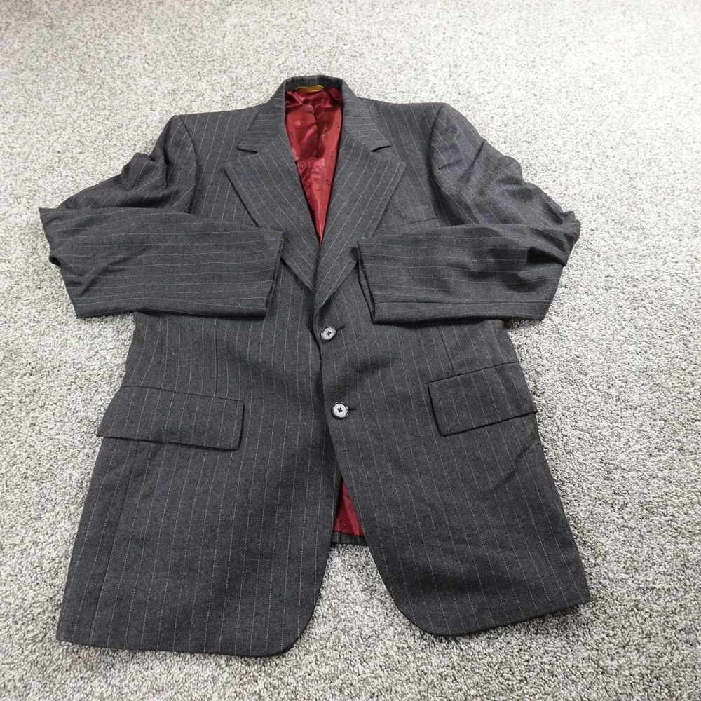VTG Christian Dior Hart Schaffner Marx Blazer Mens 42 Gray Sport Coat Suit‎ 70s