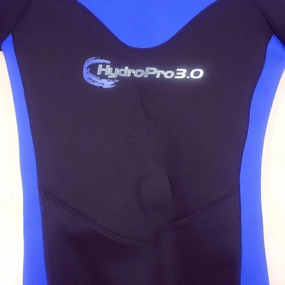 Hydropro 3.0 Black Blue Short Sleeve Wetsuit Size Medium