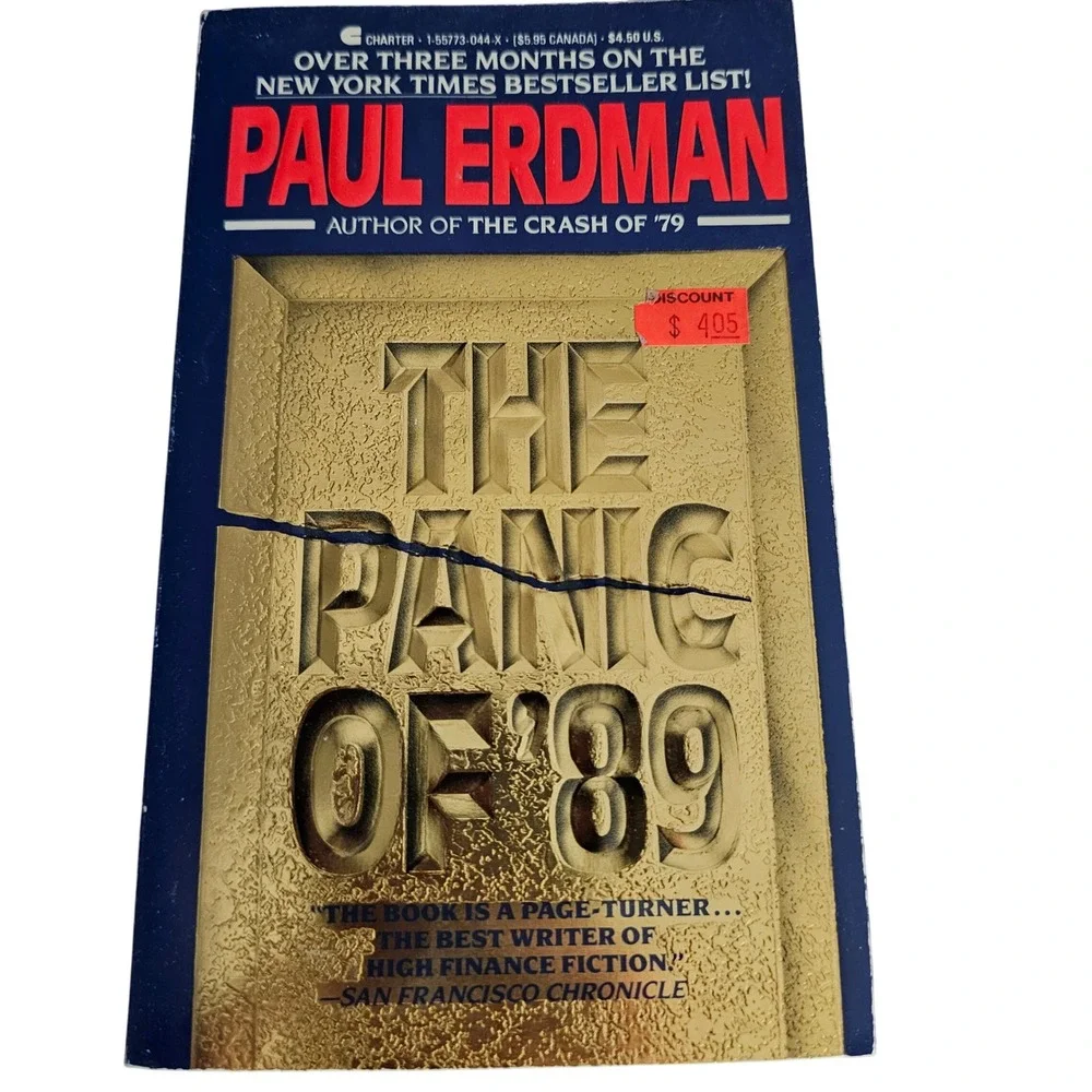 The Panic‎ of '89 Paul Erdman Financial Thriller Mass Market Paperback 1988