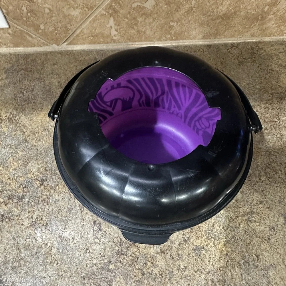 Vintage 1993 Purple‎ Witch Black Cat McDonald's Happy Meal Bucket Halloween