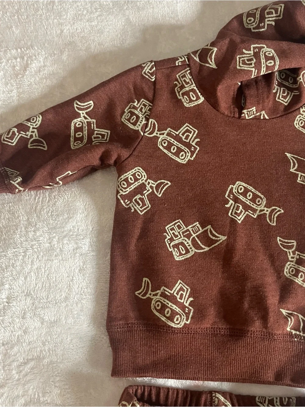 Carter's Brown Dump Truck Hoodie & Jogger‎ Set Sz 6M