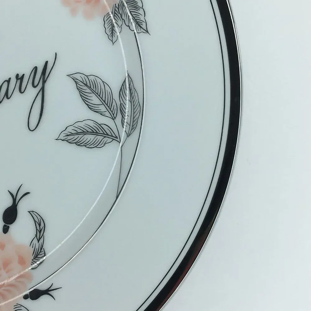 GEORGIAN Fine China George Good Vintage Happy‎ 25th Anniversary 10 5/8