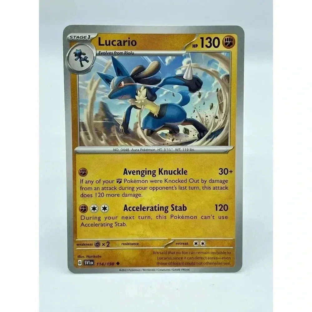 Lucario 114/198 Scarlet & Violet Non-Holo Pokémon TCG Mint‎ Unplayed