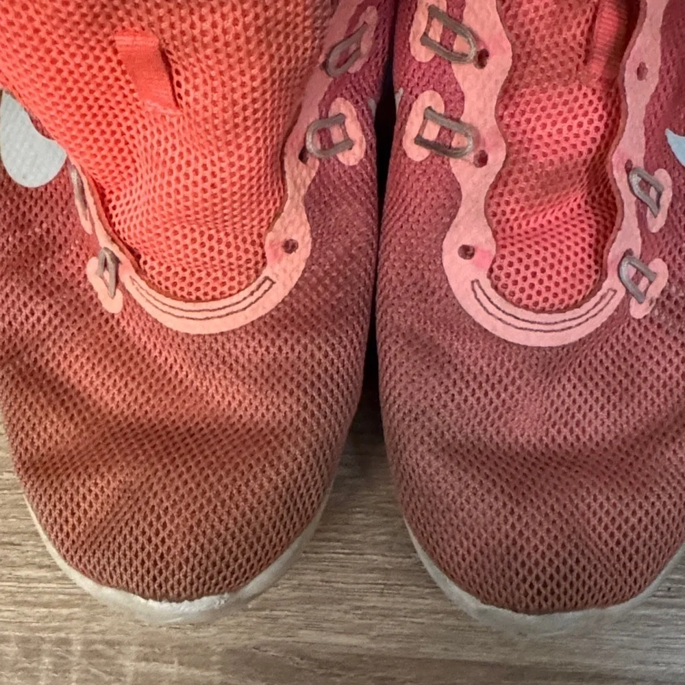 Nike Crimson Mesh Sneakers with White Swoosh