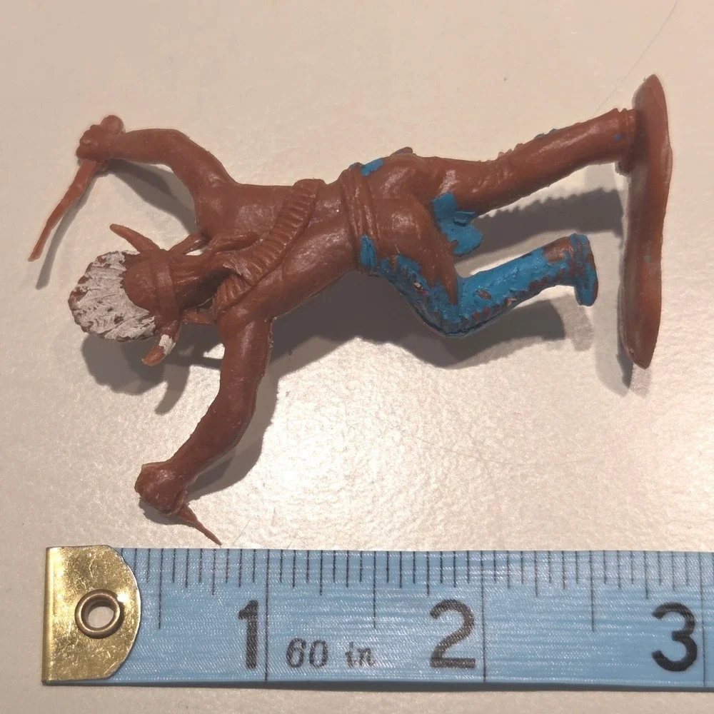 Vintage Crescent Toy Native American Warrior Figure‎ Made in England AS IS